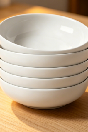 45oz Large Pasta Bowls (4-Piece Set) – 8.5-inch White, suitable for salads/soup/pasta, microwave safe